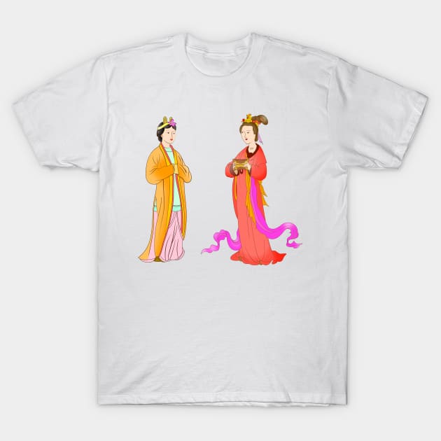 Chinese women T-Shirt by cutequokka